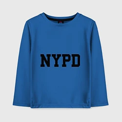 Лонгслив хлопковый детский NYPD, цвет: синий