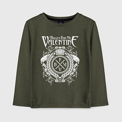 Лонгслив хлопковый детский Bullet For My Valentine, цвет: меланж-хаки