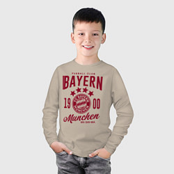 Лонгслив хлопковый детский Bayern Munchen 1900, цвет: миндальный — фото 2