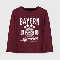 Лонгслив хлопковый детский Bayern Munchen 1900, цвет: меланж-бордовый