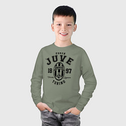 Лонгслив хлопковый детский Forza Juve 1897: Torino, цвет: авокадо — фото 2