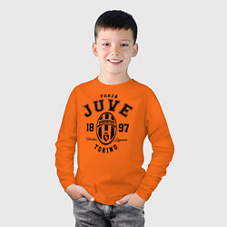 Лонгслив хлопковый детский Forza Juve 1897: Torino, цвет: оранжевый — фото 2