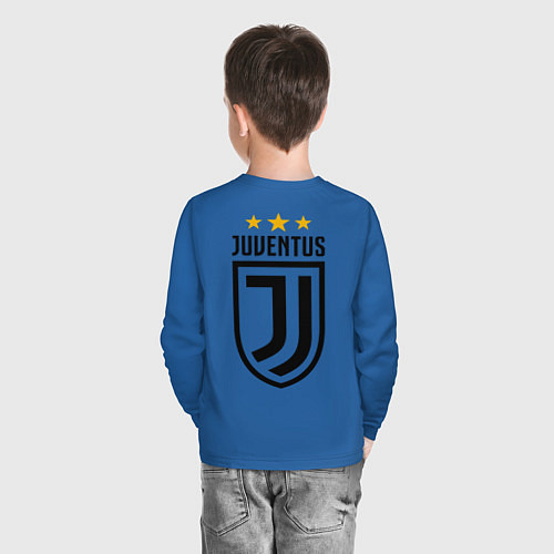 Детский лонгслив Juventus: Black & White / Синий – фото 4