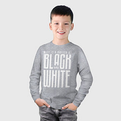 Лонгслив хлопковый детский Juventus: Black & White, цвет: меланж — фото 2