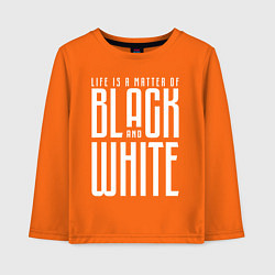 Лонгслив хлопковый детский Juventus: Black & White, цвет: оранжевый