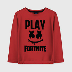 Лонгслив хлопковый детский Marshmello: Play Fortnite, цвет: красный