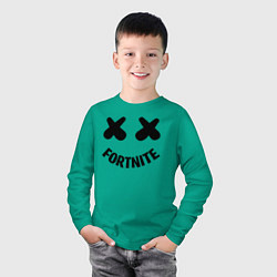 Лонгслив хлопковый детский FORTNITE x MARSHMELLO, цвет: зеленый — фото 2