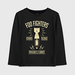 Лонгслив хлопковый детский Foo Fighters: Patience & Grace, цвет: черный