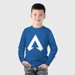 Лонгслив хлопковый детский Apex Symbol, цвет: синий — фото 2