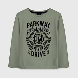 Лонгслив хлопковый детский Parkway Drive: Australia, цвет: авокадо