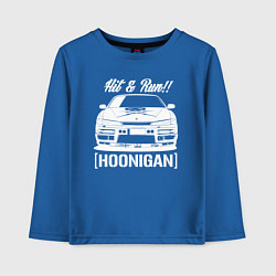 Лонгслив хлопковый детский Nissan Silvia S14 Hoonigan, цвет: синий