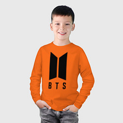 Лонгслив хлопковый детский BTS JIN, цвет: оранжевый — фото 2