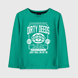 Лонгслив хлопковый детский AC/DC: Dirty Deeds, цвет: зеленый