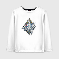 Лонгслив хлопковый детский Space Wolves, цвет: белый