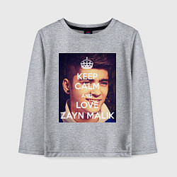 Лонгслив хлопковый детский Keep Calm & Love Zayn Malik, цвет: меланж