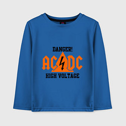 Лонгслив хлопковый детский AC/DC: High Voltage, цвет: синий