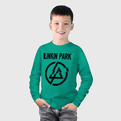 Лонгслив хлопковый детский Linkin Park, цвет: зеленый — фото 2