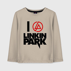 Лонгслив хлопковый детский I love Linkin Park, цвет: миндальный