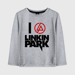 Лонгслив хлопковый детский I love Linkin Park, цвет: меланж