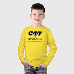 Лонгслив хлопковый детский СФУ, цвет: желтый — фото 2