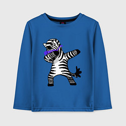 Лонгслив хлопковый детский Zebra DAB, цвет: синий