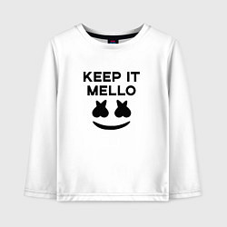 Лонгслив хлопковый детский Keep it Mello, цвет: белый