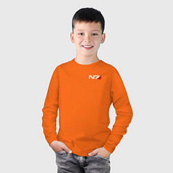 Лонгслив хлопковый детский Mass Effect N7, цвет: оранжевый — фото 2