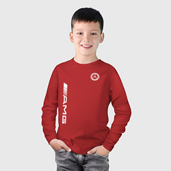Лонгслив хлопковый детский MERCEDES-BENZ AMG, цвет: красный — фото 2