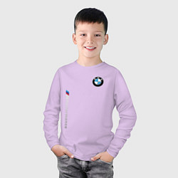 Лонгслив хлопковый детский BMW M PREFORMANCE, цвет: лаванда — фото 2