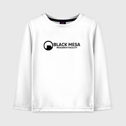 Лонгслив хлопковый детский Black Mesa: Research Facility, цвет: белый