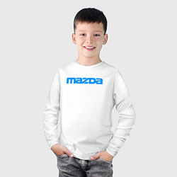 Лонгслив хлопковый детский MAZDA, цвет: белый — фото 2