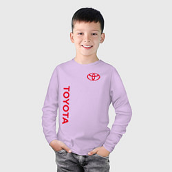 Лонгслив хлопковый детский TOYOTA, цвет: лаванда — фото 2