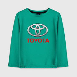 Лонгслив хлопковый детский TOYOTA, цвет: зеленый