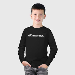 Лонгслив хлопковый детский HONDA, цвет: черный — фото 2