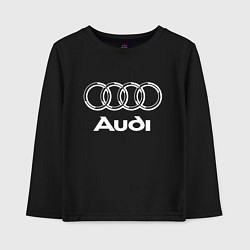 Лонгслив хлопковый детский AUDI, цвет: черный