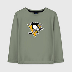 Лонгслив хлопковый детский Pittsburgh Penguins: Evgeni Malkin, цвет: авокадо