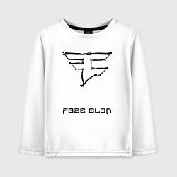 Лонгслив хлопковый детский Cs:go - Faze Clan Skull, цвет: белый