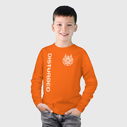 Лонгслив хлопковый детский DISTURBED, цвет: оранжевый — фото 2