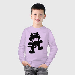 Лонгслив хлопковый детский MONSTERCAT, цвет: лаванда — фото 2