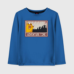 Лонгслив хлопковый детский Adventure time, цвет: синий