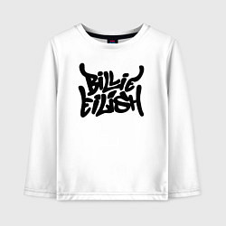 Лонгслив хлопковый детский BILLIE EILISH: Street Art, цвет: белый