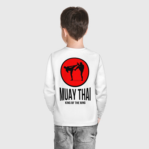 Детский лонгслив Muay Thai fight / Белый – фото 4