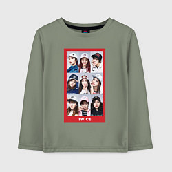 Лонгслив хлопковый детский TWICE, цвет: авокадо