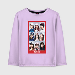 Лонгслив хлопковый детский TWICE, цвет: лаванда