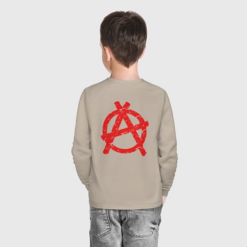 Детский лонгслив Князь Анархия спина / Миндальный – фото 4