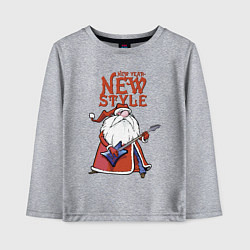 Лонгслив хлопковый детский New Year - new style!, цвет: меланж