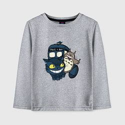 Лонгслив хлопковый детский Tardis Totoro, цвет: меланж