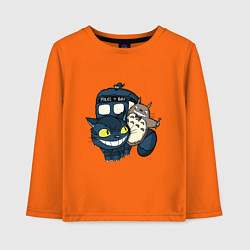 Лонгслив хлопковый детский Tardis Totoro, цвет: оранжевый