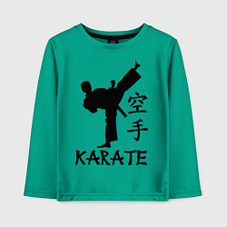 Лонгслив хлопковый детский Karate craftsmanship, цвет: зеленый