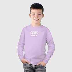 Лонгслив хлопковый детский Audi Ауди, цвет: лаванда — фото 2
